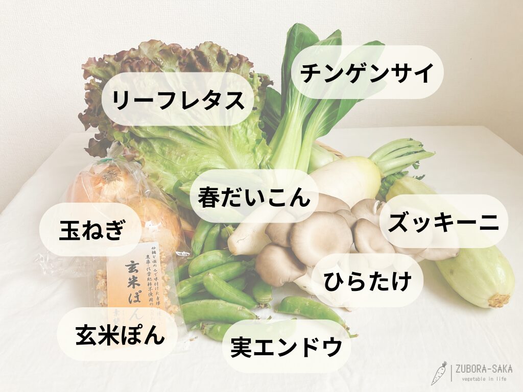 坂ノ途中から届いた旬の野菜セット(玉ねぎ・きのこ・枝豆など)